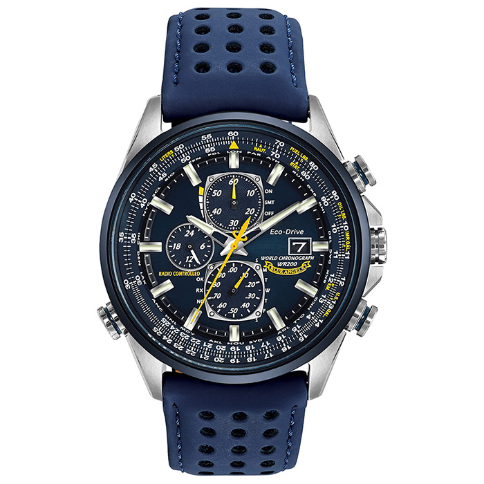 Годинник CHRONOSTEEL Pilot, сталь і синій циферблат