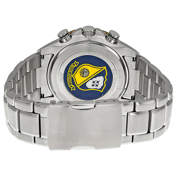 Годинник CHRONOSTEEL Pilot, сталь і синій циферблат